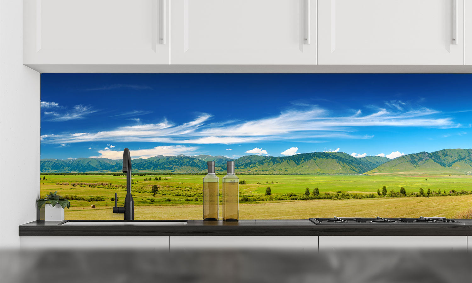 Paneli za kuhinje Mountain panorama -  Stakleni / PVC ploče / Pleksiglas -  sa printom za kuhinju, Zidne obloge PKU233