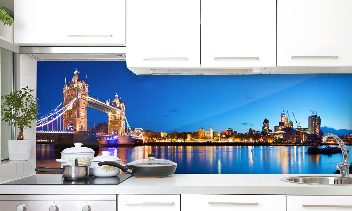 Paneli za kuhinje Tower Bridge in London -  Stakleni / PVC ploče / Pleksiglas -  sa printom za kuhinju, Zidne obloge PKU239