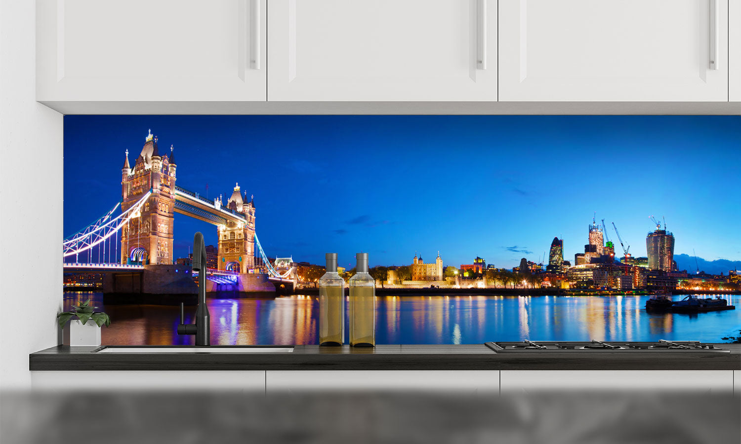 Paneli za kuhinje Tower Bridge in London -  Stakleni / PVC ploče / Pleksiglas -  sa printom za kuhinju, Zidne obloge PKU239