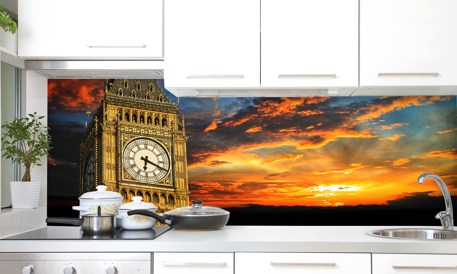 Paneli za kuhinje Big Ben -  Stakleni / PVC ploče / Pleksiglas -  sa printom za kuhinju, Zidne obloge PKU243