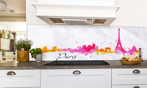 Paneli za kuhinje  Watercolor Paris -  Stakleni / PVC ploče / Pleksiglas -  sa printom za kuhinju, Zidne obloge PKU253
