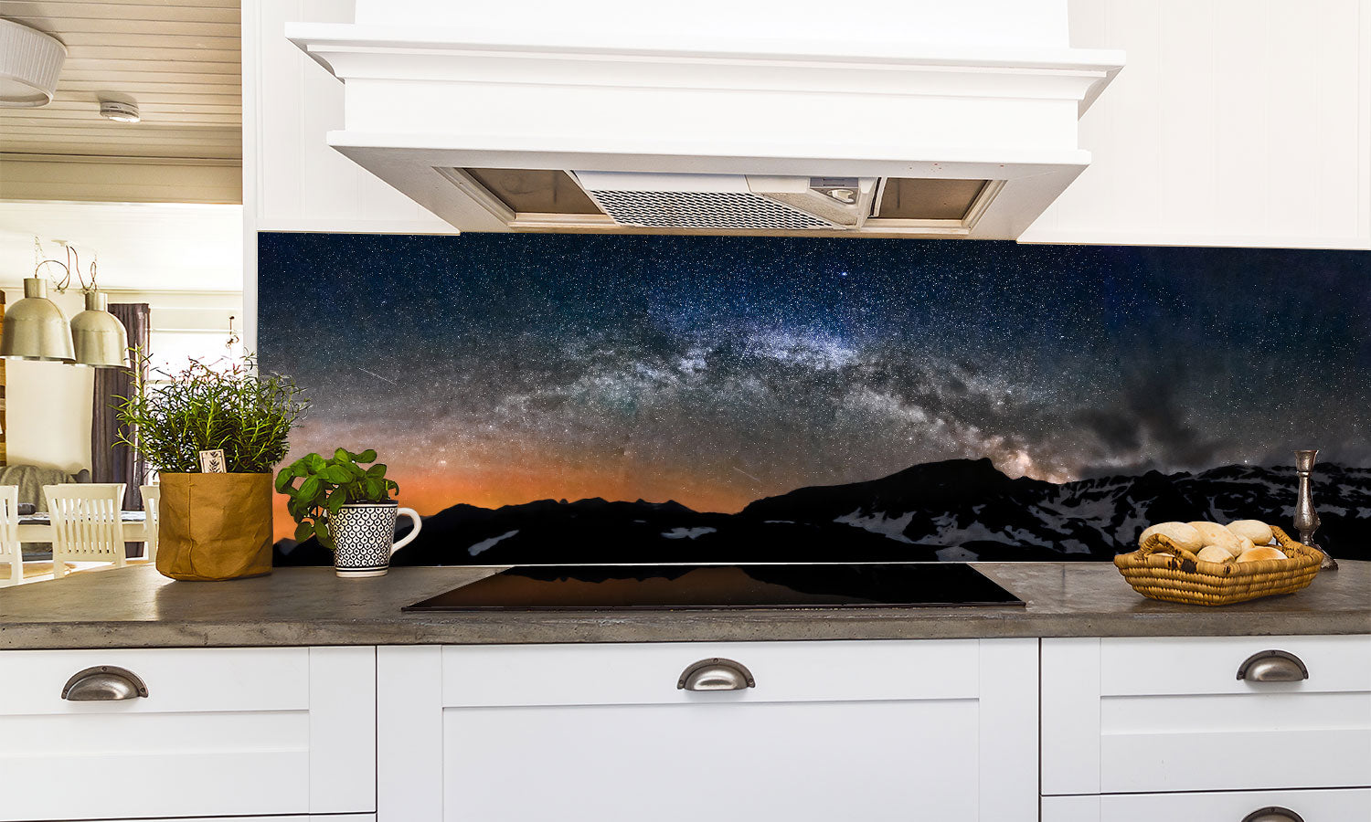 Stakla za kuhinje   Milky Way stars panorama -  Stakleni / PVC ploče / Pleksiglas -  sa printom za kuhinju, Zidne obloge PKU264