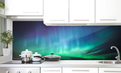 Stakla za kuhinje   Northern lights -  Stakleni / PVC ploče / Pleksiglas -  sa printom za kuhinju, Zidne obloge PKU265