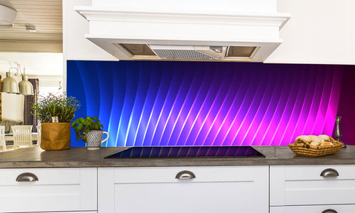 Stakla za kuhinje   Blue Light purple -  Stakleni / PVC ploče / Pleksiglas -  sa printom za kuhinju, Zidne obloge PKU272