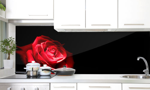 Stakla za kuhinje   Ruža -  Stakleni / PVC ploče / Pleksiglas -  sa printom za kuhinju, Zidne obloge PKU274