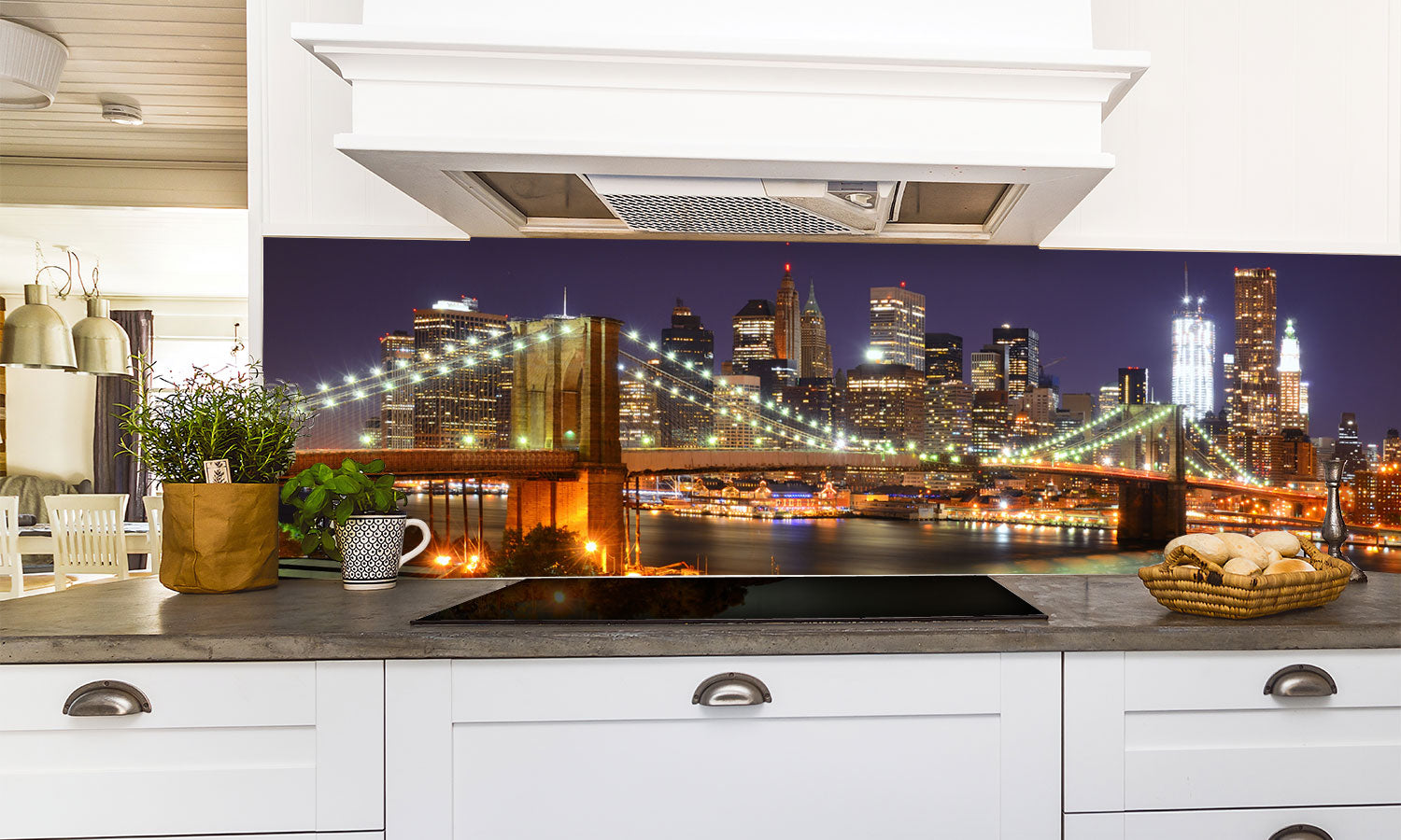 Stakla za kuhinje   Manhattan Skyline -  Stakleni / PVC ploče / Pleksiglas -  sa printom za kuhinju, Zidne obloge PKU301