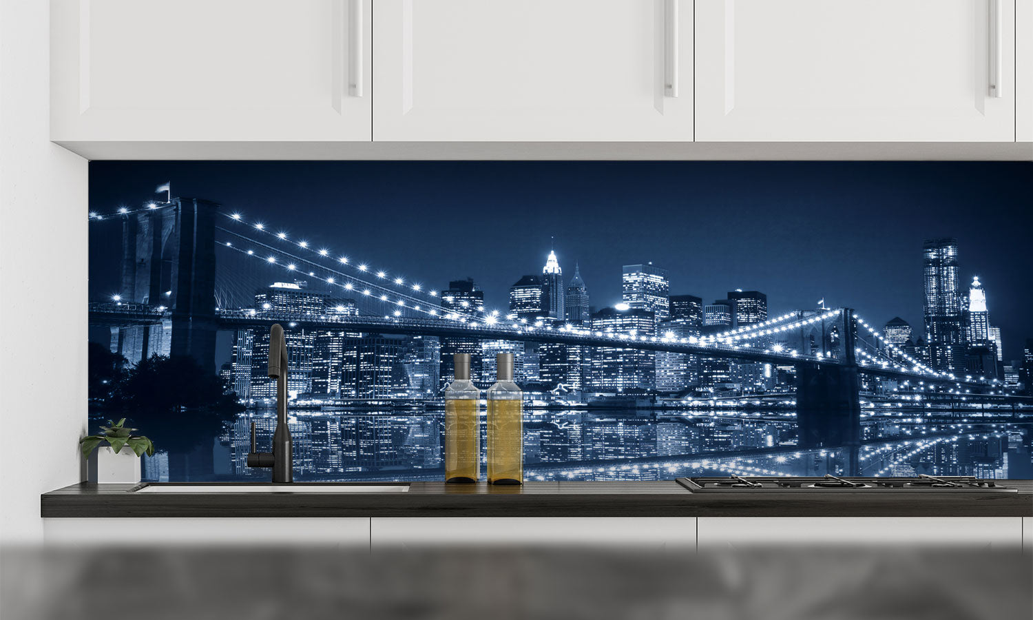 Stakla za kuhinje   Manhattan -  Stakleni / PVC ploče / Pleksiglas -  sa printom za kuhinju, Zidne obloge PKU303