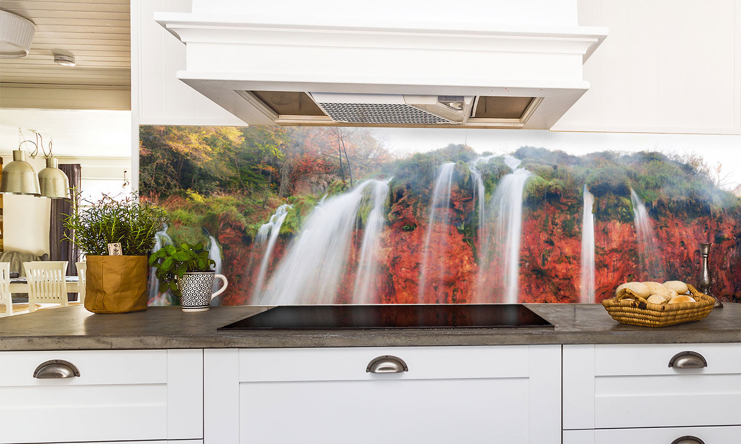 Stakla za kuhinje   Plitvice Waterfalls  -  Stakleni / PVC ploče / Pleksiglas -  sa printom za kuhinju, Zidne obloge PKU309