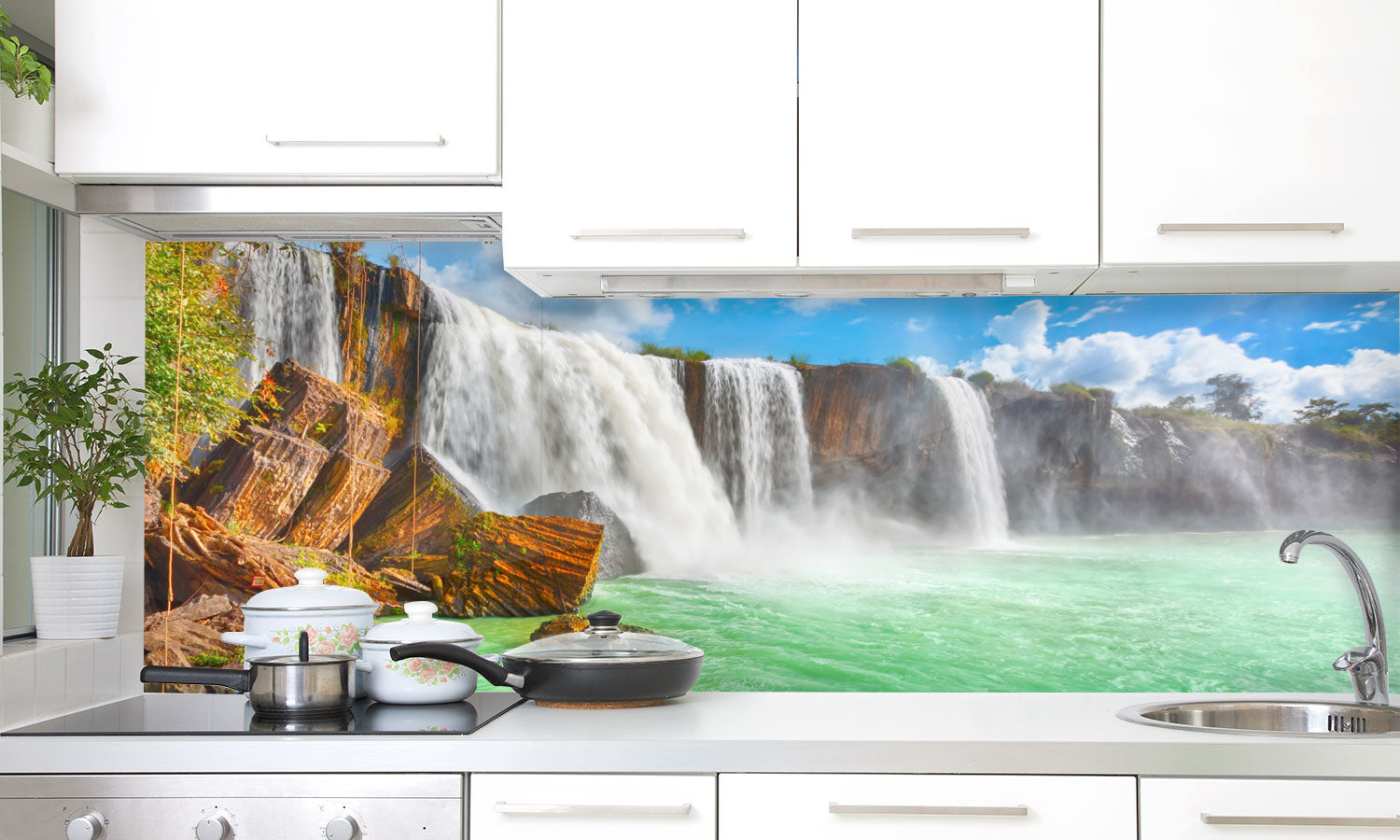 Stakla za kuhinje   Dry Nur waterfall  -  Stakleni / PVC ploče / Pleksiglas -  sa printom za kuhinju, Zidne obloge PKU312