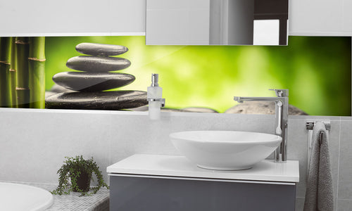 Stakla za kuhinje   The zen stones  -  Stakleni / PVC ploče / Pleksiglas -  sa printom za kuhinju, Zidne obloge PKU324