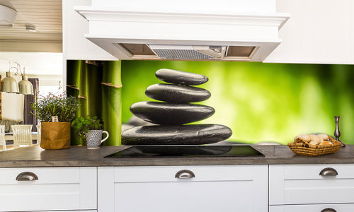 Stakla za kuhinje   The zen stones  -  Stakleni / PVC ploče / Pleksiglas -  sa printom za kuhinju, Zidne obloge PKU324