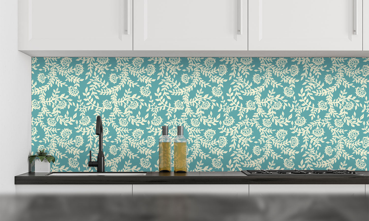 Paneli za kuhinje  Vintage floral  -  Stakleni / PVC ploče / Pleksiglas -  sa printom za kuhinju, Zidne obloge PKU341