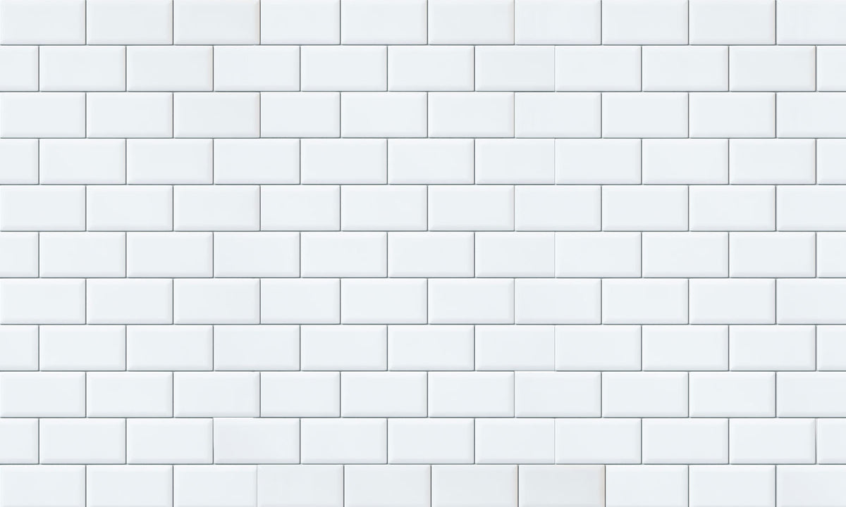 Paneli za kuhinje White tiles -  Stakleni / PVC ploče / Pleksiglas -  sa printom za kuhinju, Zidne obloge PKU107