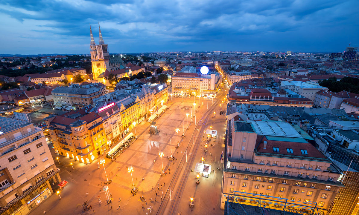 Paneli za kuhinje Zagreb Panorama -  Stakleni / PVC ploče / Pleksiglas -  sa printom za kuhinju, Zidne obloge PKU241