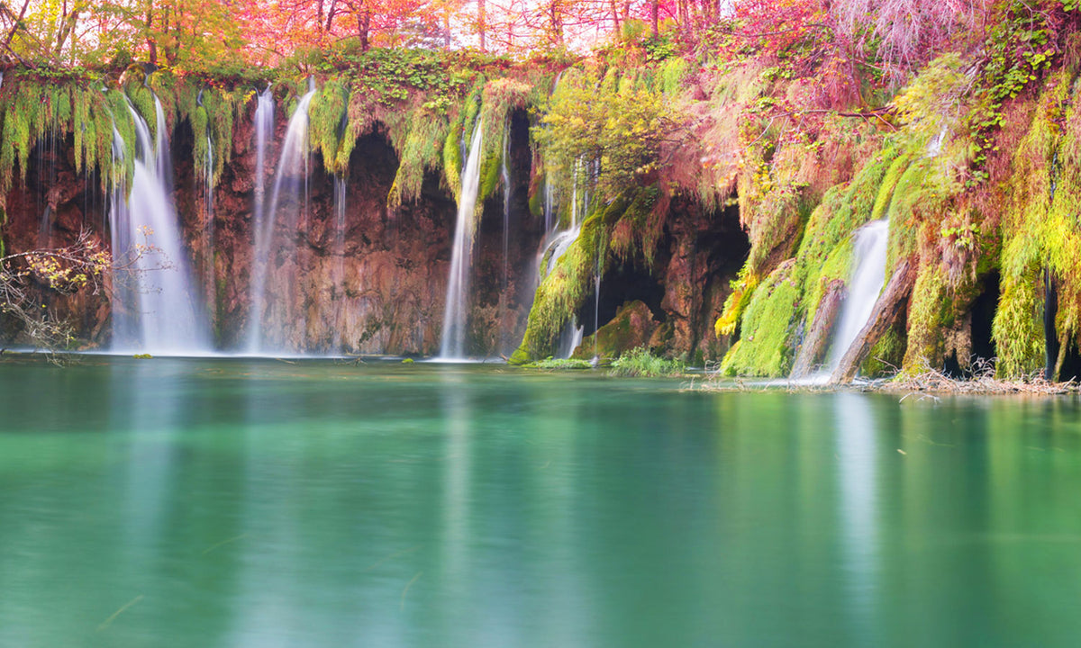 Stakla za kuhinje   Plitvice Waterfalls  -  Stakleni / PVC ploče / Pleksiglas -  sa printom za kuhinju, Zidne obloge PKU310