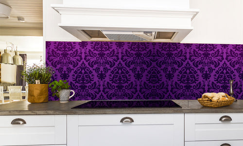 Paneli za kuhinje Pattern in purple -  Stakleni / PVC ploče / Pleksiglas -  sa printom za kuhinju, Zidne obloge PKU338