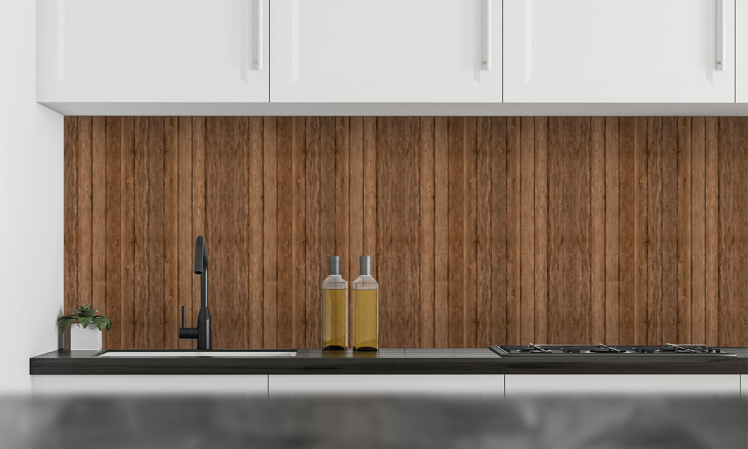 Paneli za kuhinje Old parquet -  Stakleni / PVC ploče / Pleksiglas -  sa printom za kuhinju, Zidne obloge PKU112