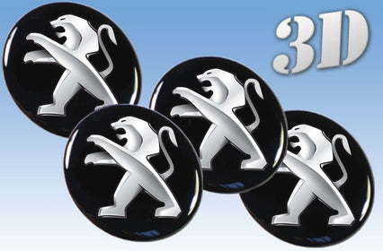 Peugeot NOVI logo - 3D Naljepnice za felge