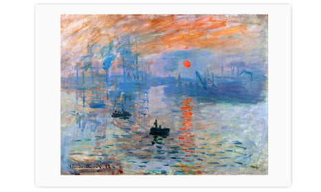Claude Monet's Impression, Sunrise (1872) famous painting, poster  PS009