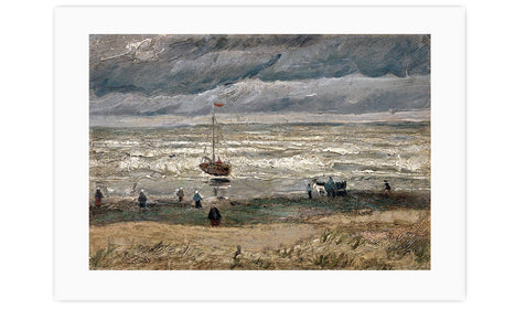Vincent van Gogh's Beach at Scheveningen in Stormy Weather (1882) , poster  PS027