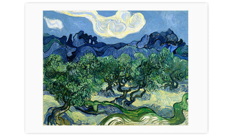 Vincent van Gogh's Olive Trees with the Alpilles in the Background (1889), poster  PS016