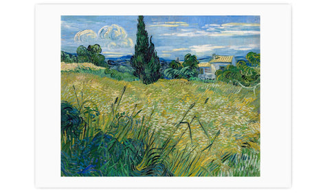 Vincent van Gogh's Green Wheat Field with Cypress (1889), poster  PS019