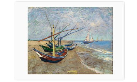 Vincent van Gogh's Fishing Boats on the Beach at Saintes-Maries (1888), poster  PS022