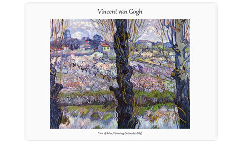 Vincent van Gogh's View of Arles, Flowering Orchards (1889), poster  PS034