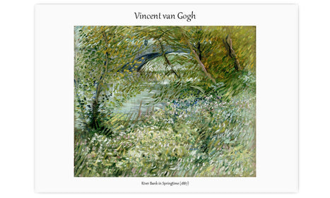 Vincent van Gogh's River Bank in Springtime (1887), poster  PS035