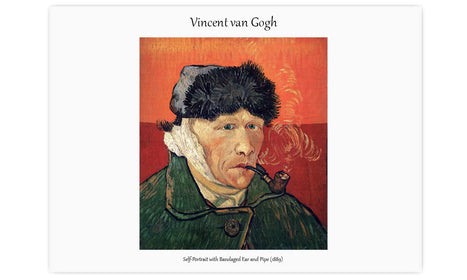 Vincent van Gogh's Self-Portrait with Bandaged Ear and Pipe (1889) , poster  PS036