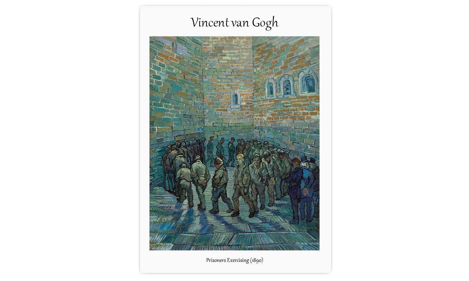 Vincent van Gogh's Prisoners Exercising (1890) , poster  PS041