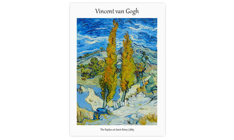 The Poplars at Saint-Rémy (1889) by Vincent Van Gogh, poster  PS045