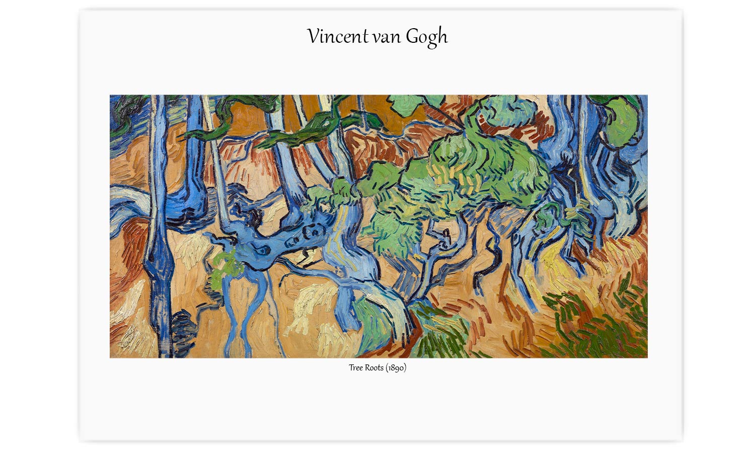Vincent van Gogh's Tree Roots (1890), poster  PS047