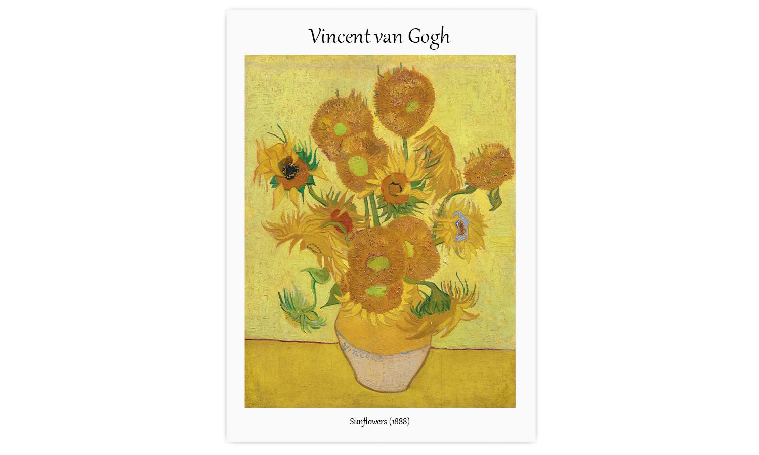 Vincent van Gogh's Sunflowers (1888), poster  PS061