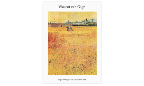Vincent van Gogh's Wheat field with View of Arles (1888), poster  PS063