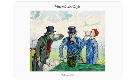 The Drinkers (1890) by Vincent Van Gogh., poster  PS065
