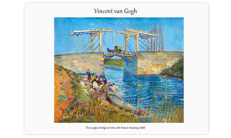 Vincent van Gogh's The Langlois Bridge at Arles with Women Washing (1888), poster  PS076