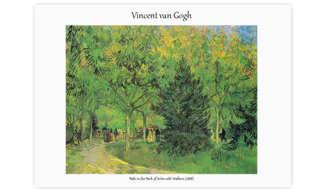 Vincent van Gogh's Path in the Park of Arles with Walkers (1888), poster  PS078