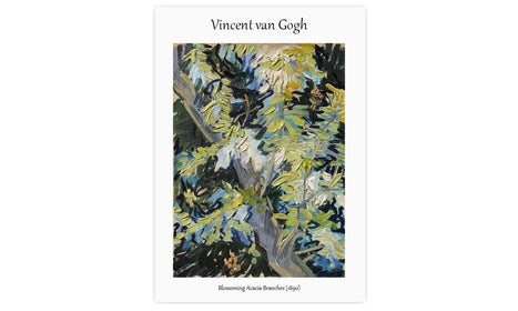 Vincent van Gogh's Blossoming Acacia Branches (1890), poster  PS081