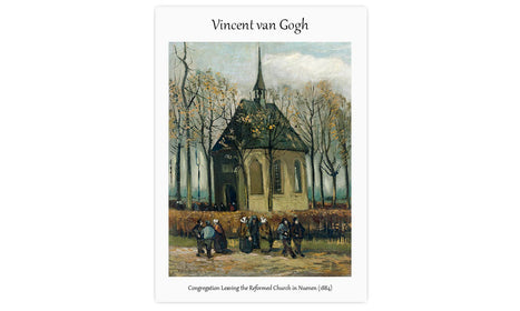 Vincent van Gogh's Congregation Leaving the Reformed Church in Nuenen (1884), poster  PS087