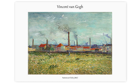 Vincent van Gogh's Factories at Clichy (1887), poster  PS089