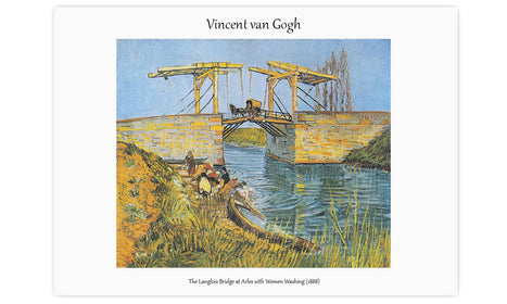 Vincent van Gogh's The Langlois Bridge at Arles with Women Washing (1888), poster  PS091