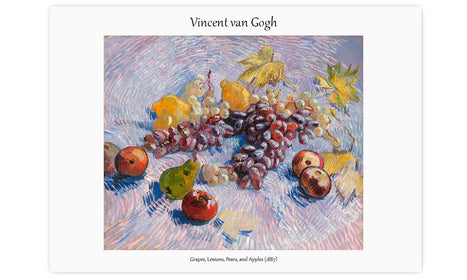 Grapes, Lemons, Pears, and Apples (1887) by Vincent Van Gogh., poster  PS093