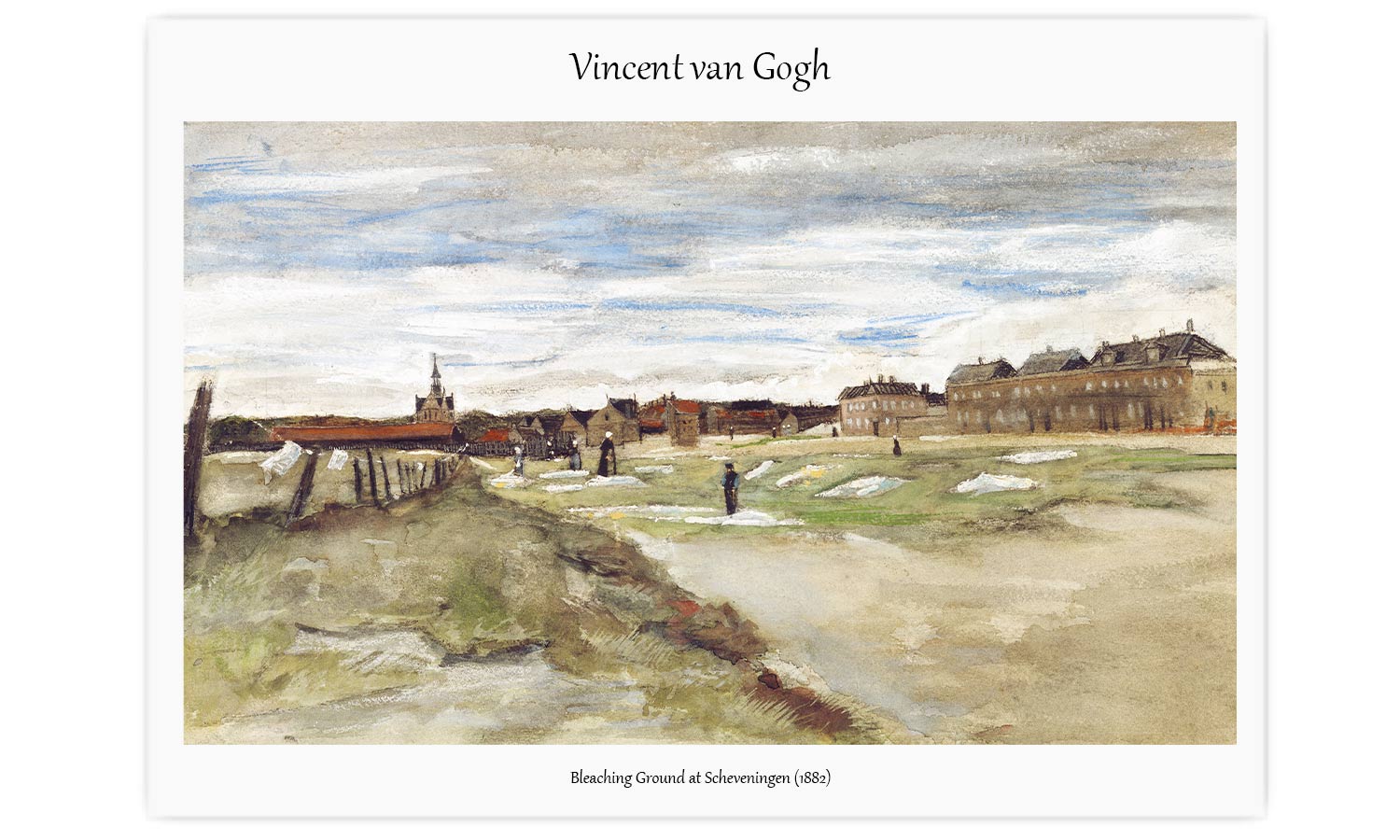 Bleaching Ground at Scheveningen (1882) by Vincent Van Gogh, poster  PS103