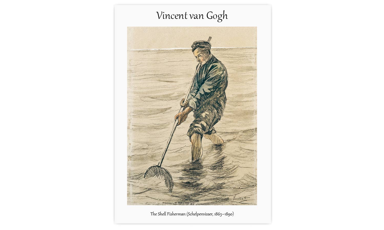 The Shell Fisherman (Schelpenvisser, 1863–1890) by Vincent Van Gogh, poster  PS108