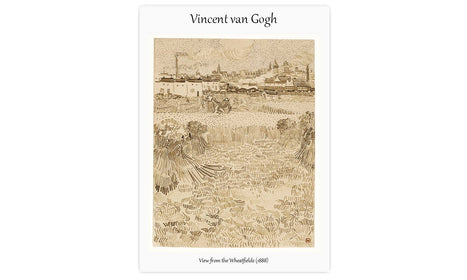 View from the Wheatfields (1888) by Vincent Van Gogh, poster  PS109