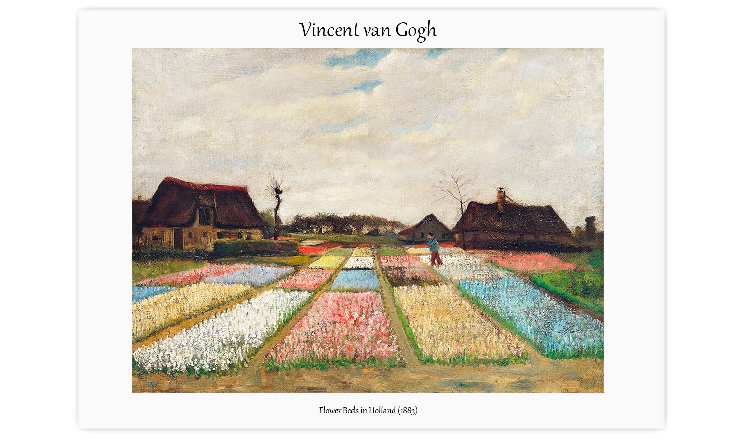 Flower Beds in Holland (1883) by Vincent Van Gogh., poster  PS110