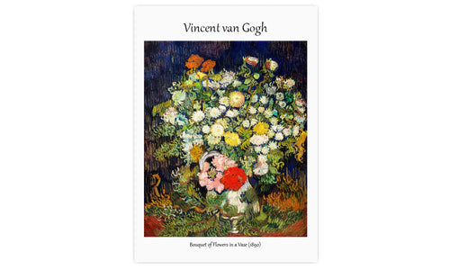 Bouquet of Flowers in a Vase (1890) by Vincent Van Gogh, poster  PS111