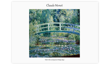Claude Monet's Water Lilies and Japanese Bridge (1899), poster  PS114