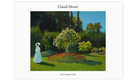 Claude Monet's Lady in the garden (1867), poster  PS115